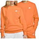 ナイキ メンズ パーカー スウェットシャツ アウター Nike Men 039 s Sportswear Club Fleece Crew Sweatshirt Bright Mandarin