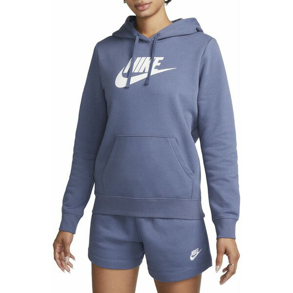 iCL fB[X p[J[EXEFbgVc AE^[ Nike Sportswear Women's Club Fleece Logo Pullover Hoodie Diffused Blue