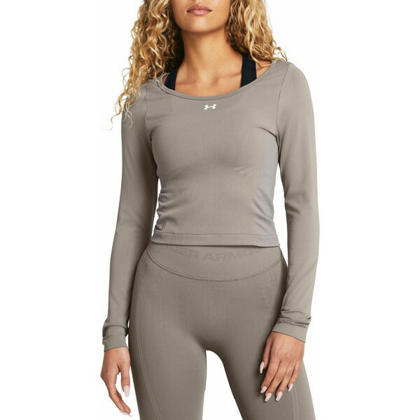 A_[A[}[ fB[X Vc gbvX Under Armour Women's Train Seamless Long Sleeve T-Shirt Pewter