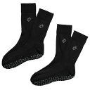 bg fB[X C A_[EFA Lotto Soccer Grip Crew Socks 2 Pack Pure Black