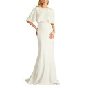 タダシショージ レディース ワンピース トップス Women's Reba Embellished Cape Overlay Bridal Gown Ivory