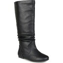 ジャーニーコレクション レディース ブーツ シューズ Women's Jayne Wide Calf Slouchy Knee High Boots Black