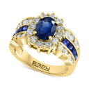 エフィー コレクション メンズ リング アクセサリー EFFY Sapphire (2-1/4 ct. t.w.) & Diamond (1-1/10 ct. ...