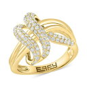 エフィー コレクション メンズ リング アクセサリー EFFY Diamond Swirl Multirow Statement Ring (5/8 ct. t.w.) in 14k Gold Yellow Gold(4)