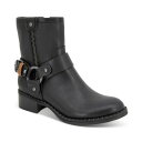 ジェントルソウルズ レディース ブーツ シューズ Women's Barker Moto Booties Black Leather