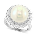 エフィー コレクション メンズ リング アクセサリー EFFY Freshwater Pearl (12mm) & Diamond (1 ct. t.w.) H...