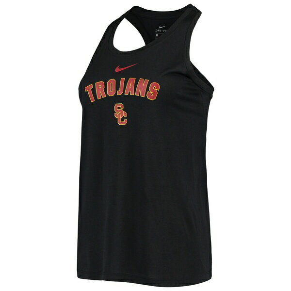 ナイキ レディース Tシャツ トップス USC Trojans Nike Women's Arch & Logo Classic Performance Tank Top Black