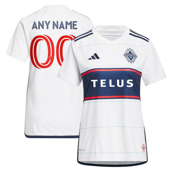 アディダス レディース ユニフォーム トップス Vancouver Whitecaps FC adidas Women's 2023 Bloodlines Replica Custom Jersey White