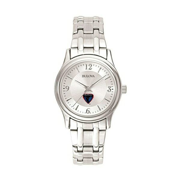 ブロバ レディース 腕時計 アクセサリー DePaul Blue Demons Bulova Women s Stainless Steel Quartz Watch Silver