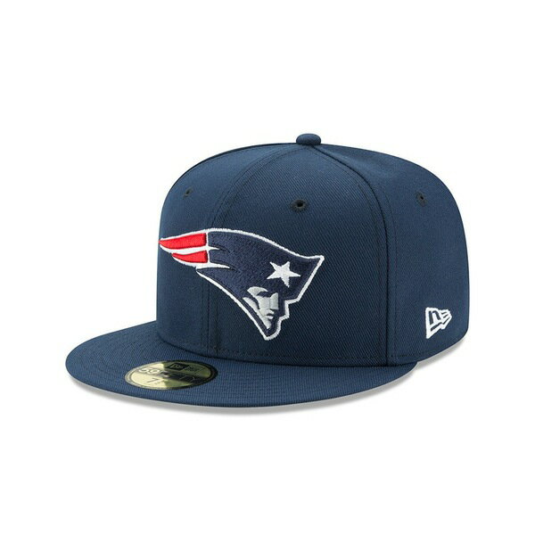 ニューエラ メンズ 帽子 アクセサリー New England Patriots New Era Team Logo Omaha 59FIFTY Fitted Hat Navy