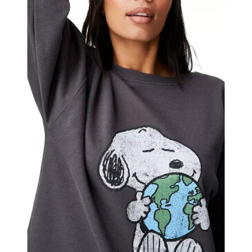 コットン オン レディース パーカー・スウェットシャツ アウター Cotton:On snoopy sweater in gray Gray