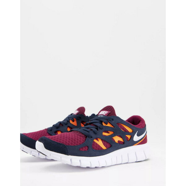 ナイキ レディース スニーカー シューズ Nike Free Run 2 sneakers in dark beetroot/total orange Burgundy