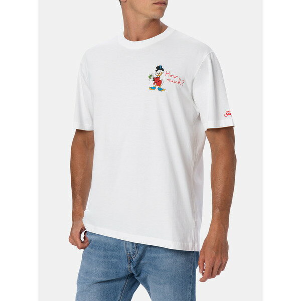 ■トップスサイズ 単位(cm) USサイズ｜胸囲(cm) XS(32-34in)｜84 S(34-36in)｜88 M(36-38in)｜94 L(38-40in)｜100 XL(42-44in)｜106 ■ブランド MC2 Saint Barth (エムシーツーセイントバース)■商品名 Man Cotton T-shirt With Scrooge Print And Embroidery | disney Special Edition■こちらの商品は米国・ヨーロッパからお取り寄せ商品となりますので、 お届けまで10日〜2週間前後お時間頂いております。 ■各ブランド・商品・デザインによって大きな差異がある場合がございます。 ■あくまで平均的なサイズ表ですので、「参考」としてご利用ください。 ■店内全品【送料無料】です！（※沖縄・離島は別途送料3,300円がかかります）