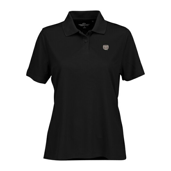 ビンテージアパレル レディース ポロシャツ トップス Missouri State University Bears Women's Vansport Omega Plus Size Tech Polo Black