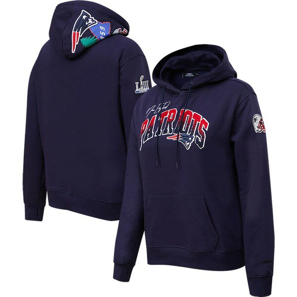 プロスタンダード レディース パーカー・スウェットシャツ アウター New England Patriots Pro Standard Women's Local Patch Pullover Hoodie Navy