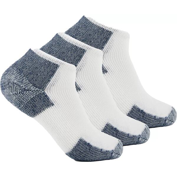 ソーロス レディース 靴下 アンダーウェア Thorlo Running Maximum Cushion Low Cut Socks - 3 Pack Navy/White