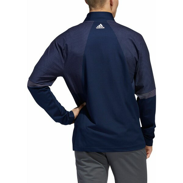 アディダス メンズ ジャケット＆ブルゾン アウター adidas Men's Warp Knit 1/4 Zip Golf Jacket Collegiate Navy