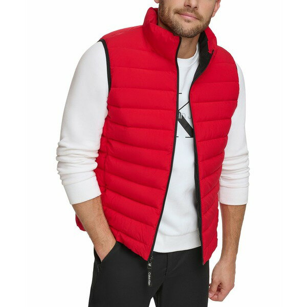 カルバンクライン メンズ ジャケット＆ブルゾン アウター Men 039 s Stretch Puffer Vest Deep Red