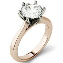 `[Y Ah Ro[h fB[X O ANZT[ Moissanite Solitaire Engagement Ring 1-9/10 ct. t.w. Diamond Equivalent in 14k White, Yellow or Rose Gold Rose Gold