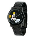 イーウォッチファクトリー メンズ 腕時計 アクセサリー Disney Mickey Mouse Men's Black Alloy Watch Black