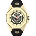 ^CbNX Y rv ANZT[ UFC Men's Pro Automatic Black Polyurethane Watch, 45mm Black