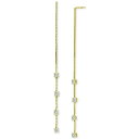 Wj xj[j fB[X sAXCO ANZT[ Cubic Zirconia Threader Earrings, Created for Macy's Yellow Gold Over Silver