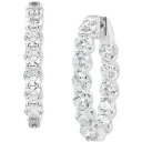 obWF[~VJ fB[X sAXCO ANZT[ Lab Grown Diamond In & Out Hoop Earrings (10 ct. t.w.) in 14k White Gold White Gold