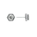 Wj xj[j fB[X sAXCO ANZT[ Cubic Zirconia Post Stud Earrings Sterling Silver