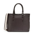 R[n[ Y g[gobO obO Men's Leather Triboro Tote Bag Dark Chocolate