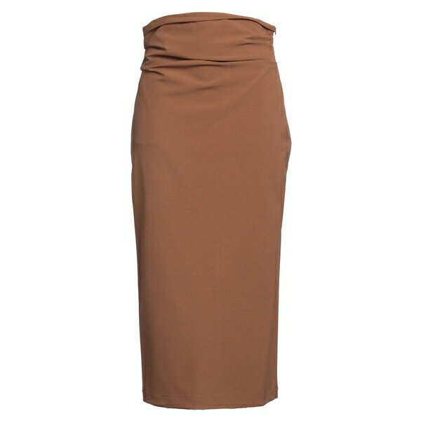 【送料無料】 セミクチュール レディース スカート ボトムス Midi skirts Brown