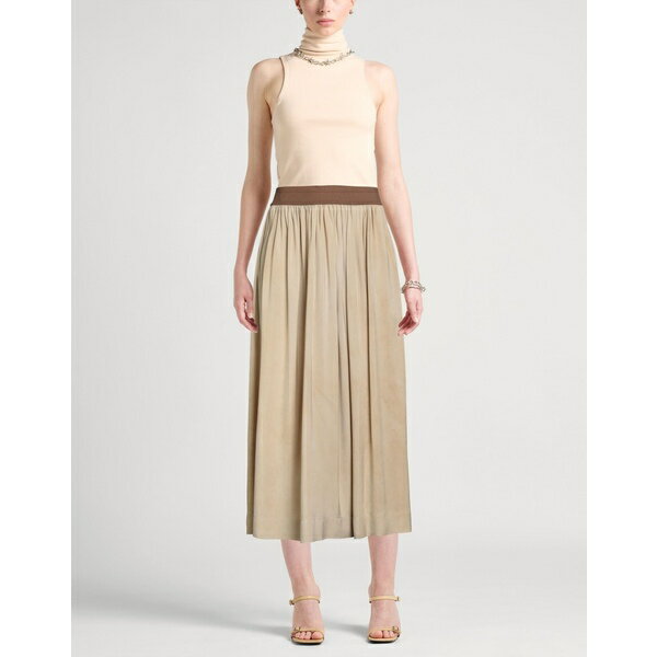【送料無料】 ユマ・ワン レディース スカート ボトムス Midi skirts Beige