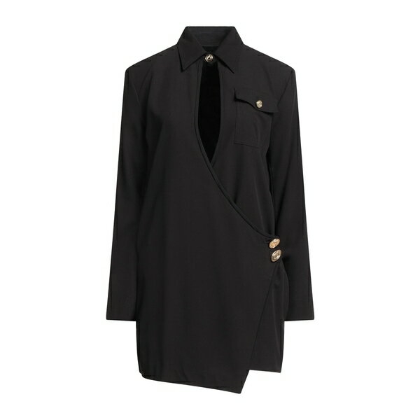 【送料無料】 ピンコ レディース ワンピース トップス Mini dresses Black(4)