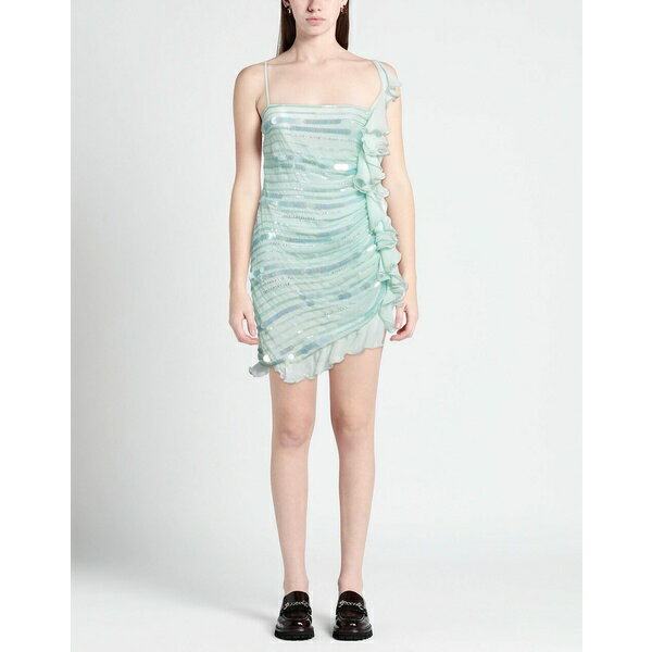 【送料無料】 アーメン レディース ワンピース トップス Mini dresses Light green 2