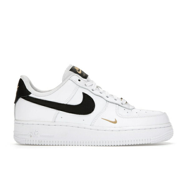 Nike ナイキ レディース スニーカー 【Nike Air Force 1 Low '07 Essential White Black Gold Mini Swoosh (Women's)】 サイズ US_W_10 White/Black-White-Black