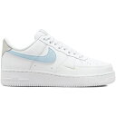 Nike ナイキ レディース スニーカー 【Nike Air Force 1 Low White Light Armory Blue Mini Swoosh (...