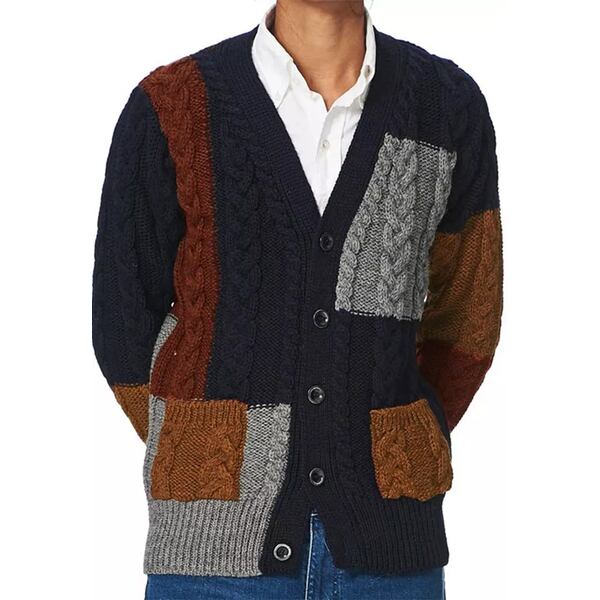 【送料無料】 トゥエンティエイト メンズ ニット&セーター アウター Knitted Color Clash Cardigan SY0132 blackgrey