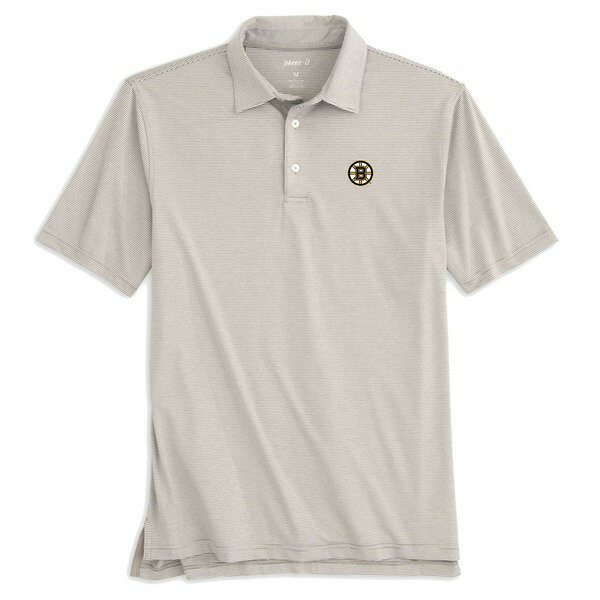 ˡ  ݥ ȥåץ Boston Bruins johnnieO Lyndon Striped Jersey Polo Gray