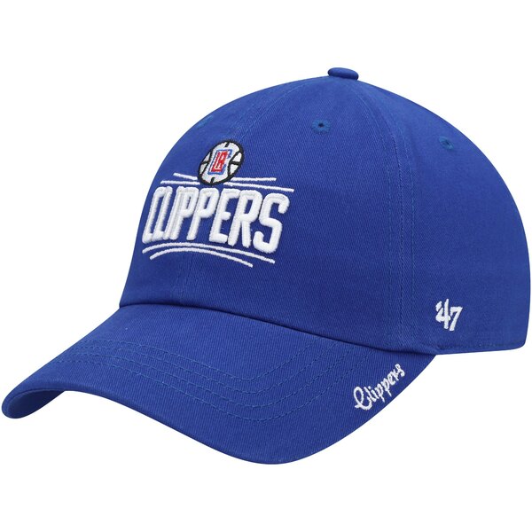 フォーティーセブン レディース 帽子 アクセサリー LA Clippers '47 Women's Miata Clean Up Logo Adjustable Hat Royal