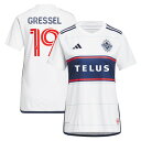 アディダス レディース ユニフォーム トップス Julian Gressel Vancouver Whitecaps FC adidas Women's 2023 Bloodlines Replica Player Jersey White