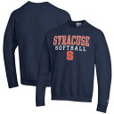 チャンピオン メンズ パーカー・スウェットシャツ アウター Syracuse Orange Champion Softball Stack Pullover Crewneck Sweatshirt Navy