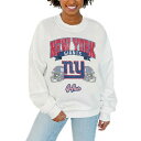 ゲームデイ レディース パーカー・スウェットシャツ アウター New York Giants Gameday Couture Women's Passing Time Pullover Sweatshirt White