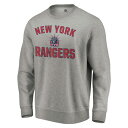 ファナティクス メンズ パーカー スウェットシャツ アウター New York Rangers Fanatics Branded Special Edition Victory Arch Pullover Sweatshirt Heather Gray