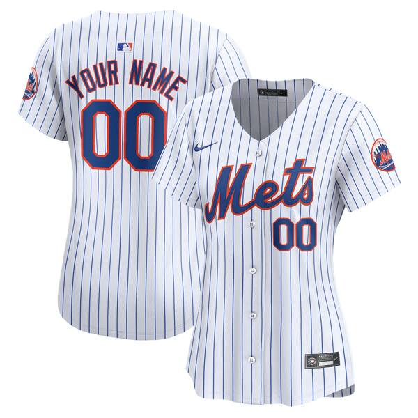 ナイキ レディース ユニフォーム トップス New York Mets Nike Women's Home Limited Custom Jersey White
