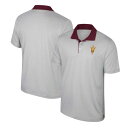 RVA Y |Vc gbvX Arizona State Sun Devils Colosseum Tuck Striped Polo Gray