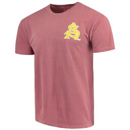 イメージワン メンズ Tシャツ トップス Arizona State Sun Devils Baseball Flag Comfort Colors TShirt Maroon