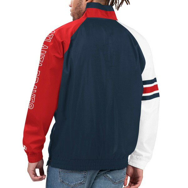   㥱åȡ֥륾  Atlanta Braves Starter Elite Raglan HalfZip Jacket Navy/Red