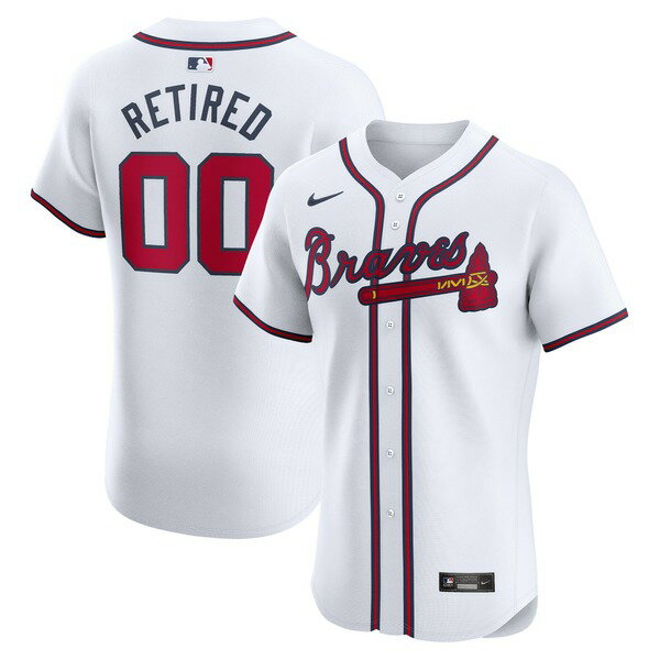 ナイキ メンズ ユニフォーム トップス Atlanta Braves Nike Home Elite PickAPlayer Retired Roster Jersey White