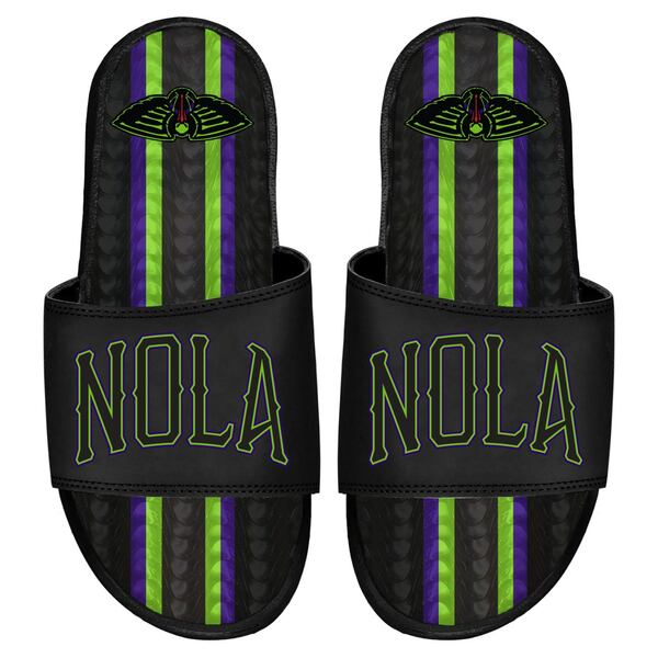 アイスライド メンズ サンダル シューズ New Orleans Pelicans ISlide 2023/24 City Edition Gel Slide Sandals Black