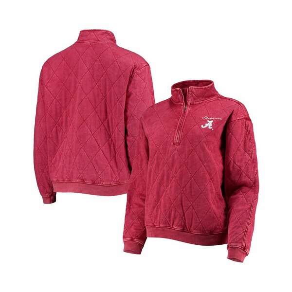 楽天astyゲームデイ レディース ジャケット＆ブルゾン アウター Women's Crimson Alabama Crimson Tide Unstoppable Chic Quilted Quarter-Zip Jacket Crimson