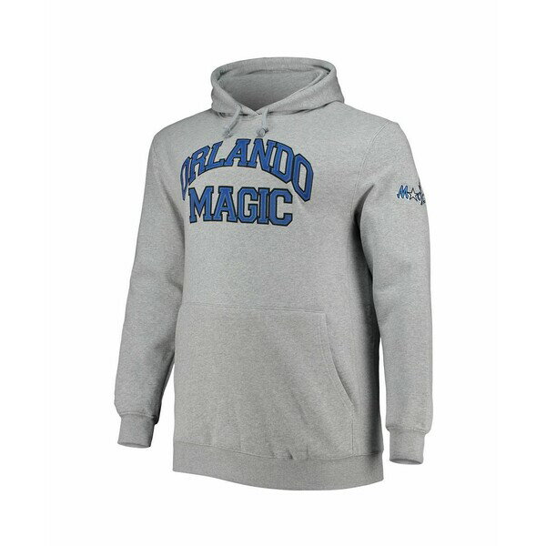 ミッチェル&ネス レディース パーカー・スウェットシャツ アウター Men's Penny Hardaway Heather Gray Orlando Magic Big and Tall Name and Number Pullover Hoodie Heathered Gray